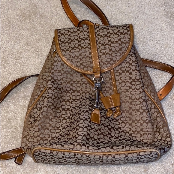 coach mini signature backpack